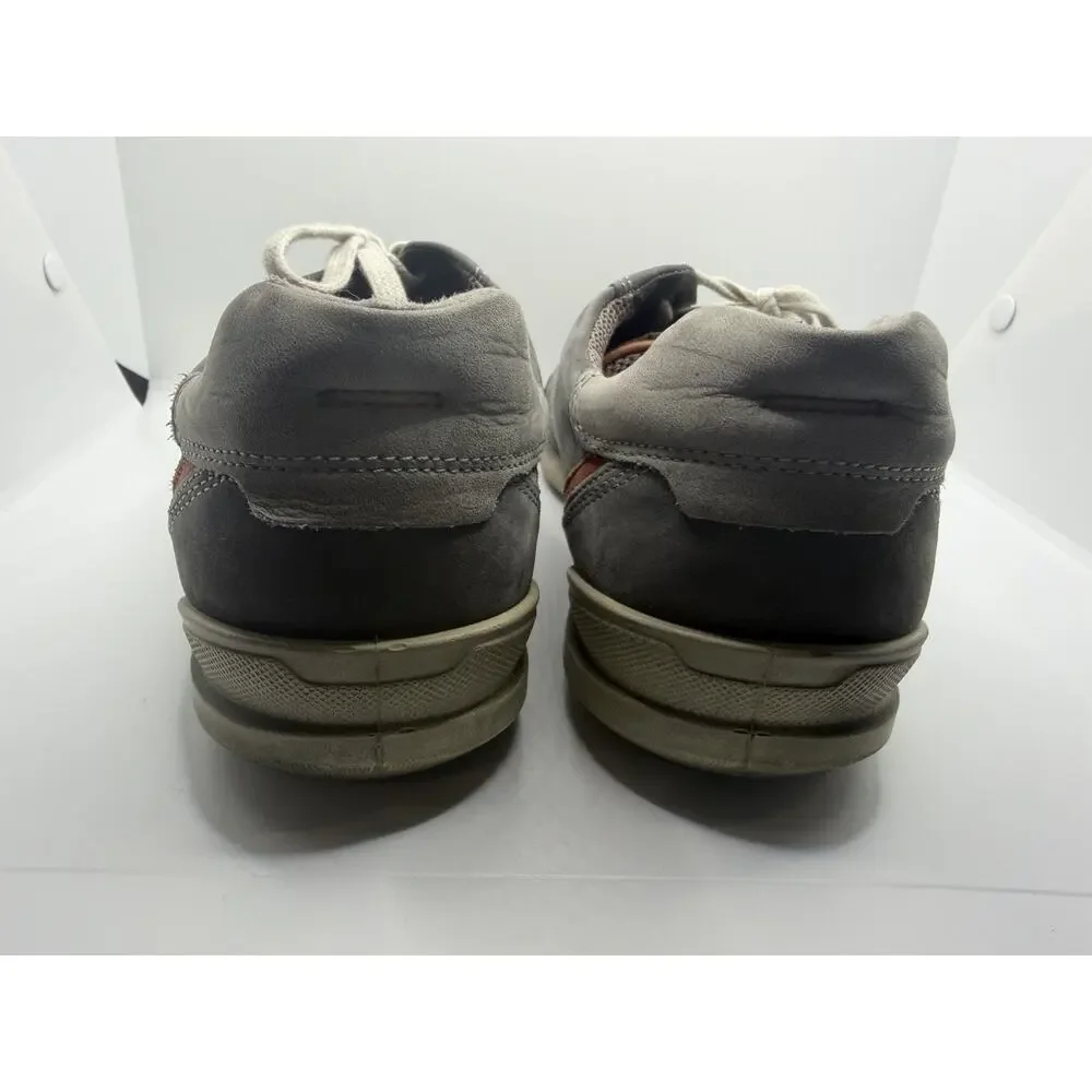 Ecco Mens Chandler Casual Sneakers Shoes Gray Leather Size 43 EU 10 US Preowned